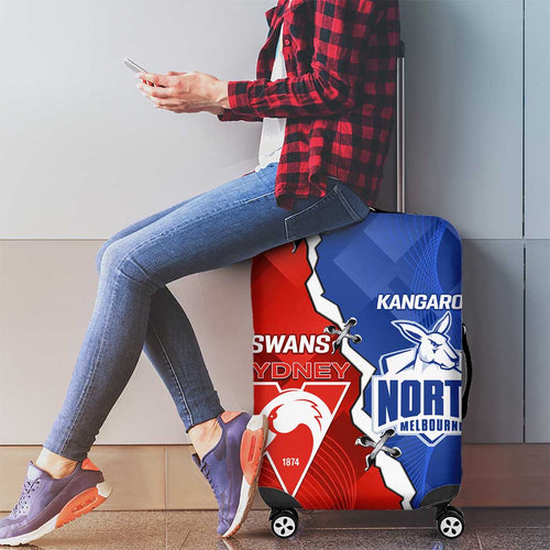 Kangaroos and Swans Luggage Cover Dynamic Sporty Version