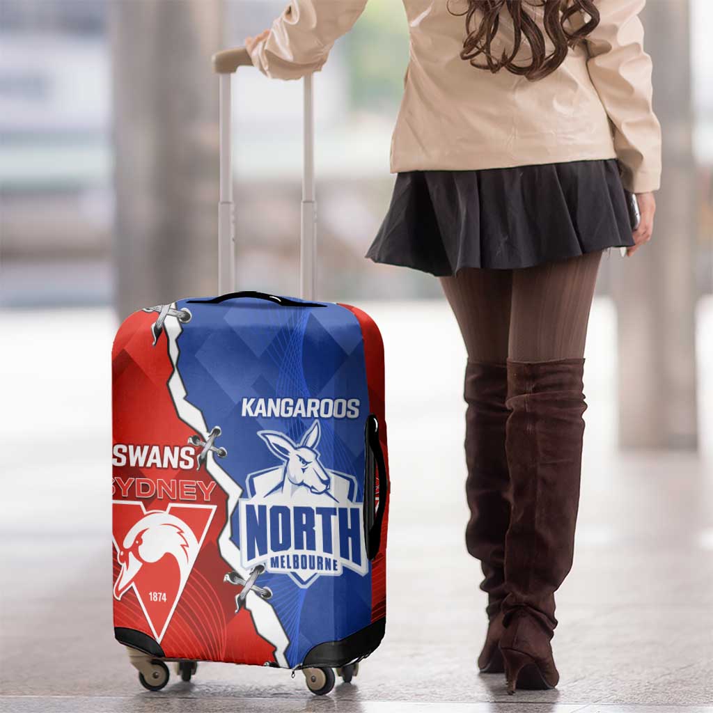 Kangaroos and Swans Luggage Cover Dynamic Sporty Version