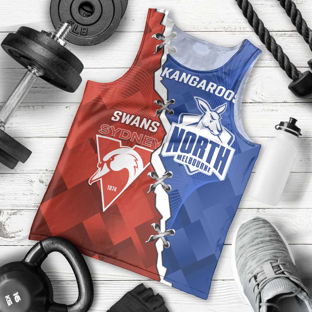 Personalised Kangaroos and Swans Men Tank Top Dynamic Sporty Version