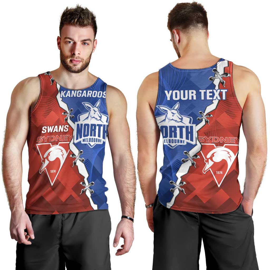 Personalised Kangaroos and Swans Men Tank Top Dynamic Sporty Version