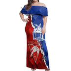Personalised Kangaroos and Swans Off Shoulder Maxi Dress Dynamic Sporty Version