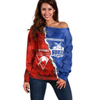 Personalised Kangaroos and Swans Off Shoulder Sweater Dynamic Sporty Version