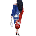 Personalised Kangaroos and Swans Off The Shoulder Long Sleeve Dress Dynamic Sporty Version
