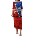 Personalised Kangaroos and Swans Puletasi Dynamic Sporty Version