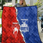 Kangaroos and Swans Quilt Dynamic Sporty Version