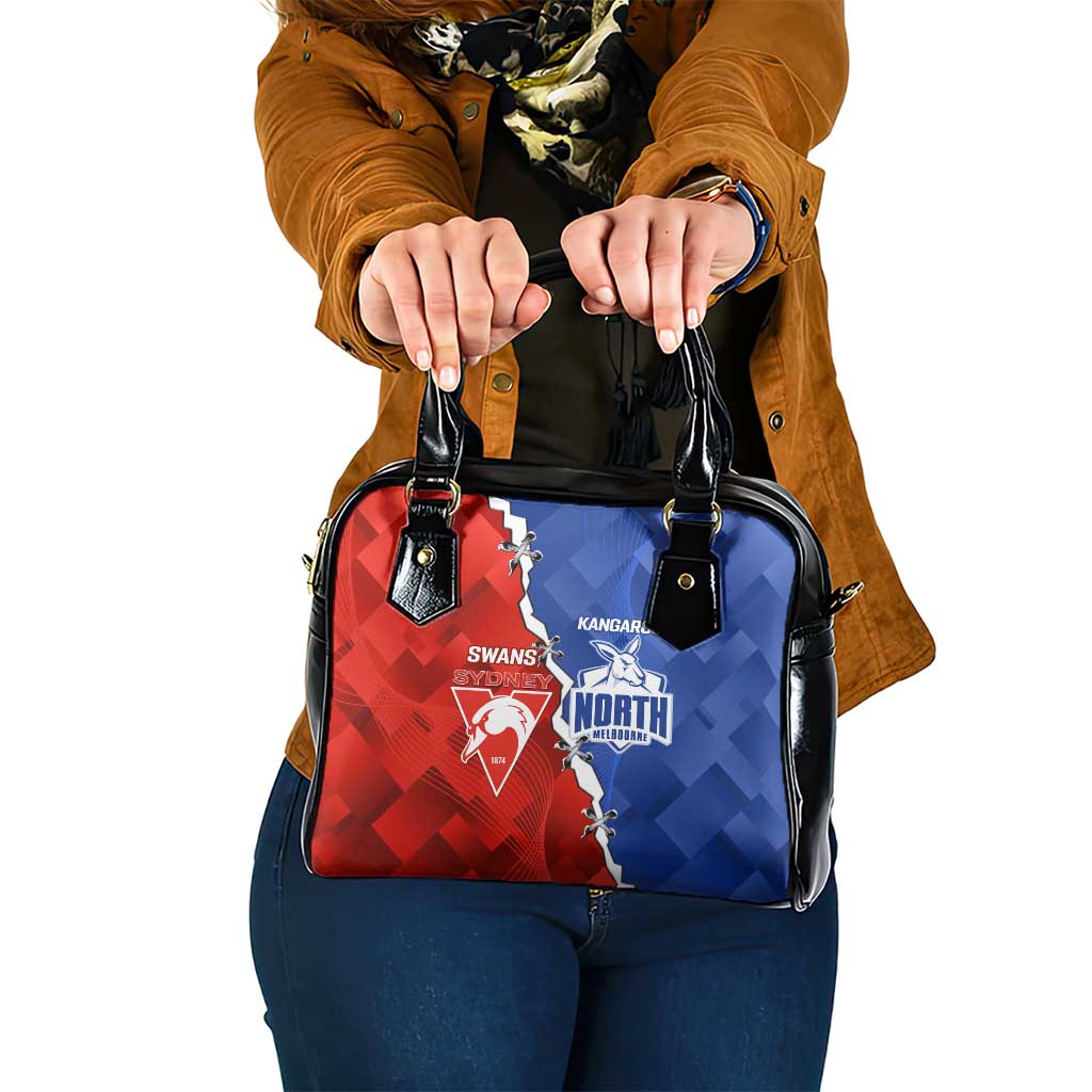 Kangaroos and Swans Shoulder Handbag Dynamic Sporty Version