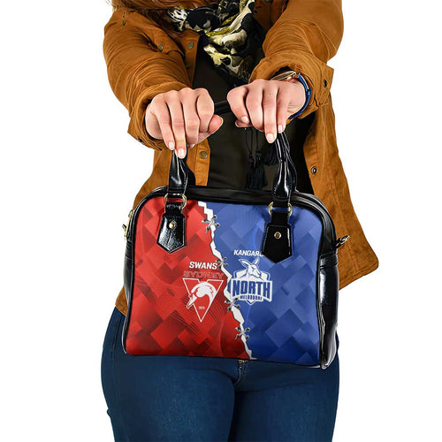 Kangaroos and Swans Shoulder Handbag Dynamic Sporty Version
