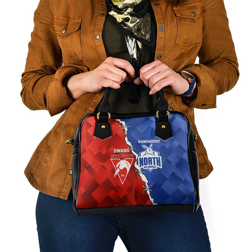 Kangaroos and Swans Shoulder Handbag Dynamic Sporty Version