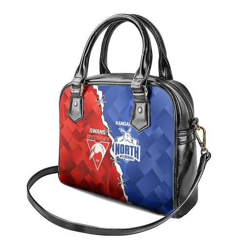 Kangaroos and Swans Shoulder Handbag Dynamic Sporty Version