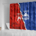 Kangaroos and Swans Shower Curtain Dynamic Sporty Version