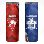 Kangaroos and Swans Skinny Tumbler Dynamic Sporty Version