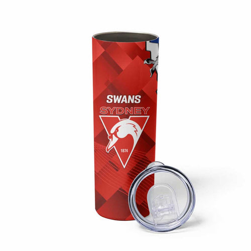 Kangaroos and Swans Skinny Tumbler Dynamic Sporty Version