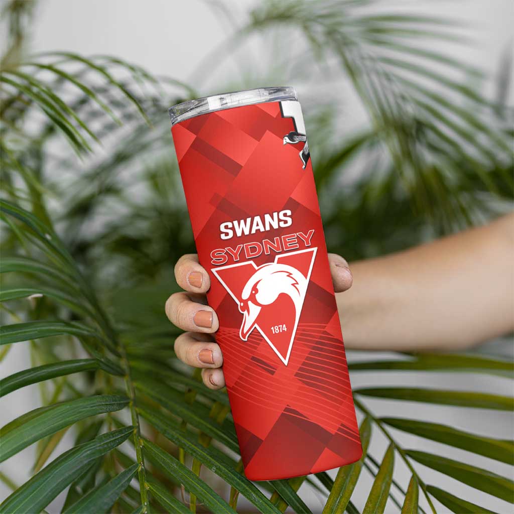 Kangaroos and Swans Skinny Tumbler Dynamic Sporty Version