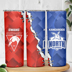 Kangaroos and Swans Skinny Tumbler Dynamic Sporty Version