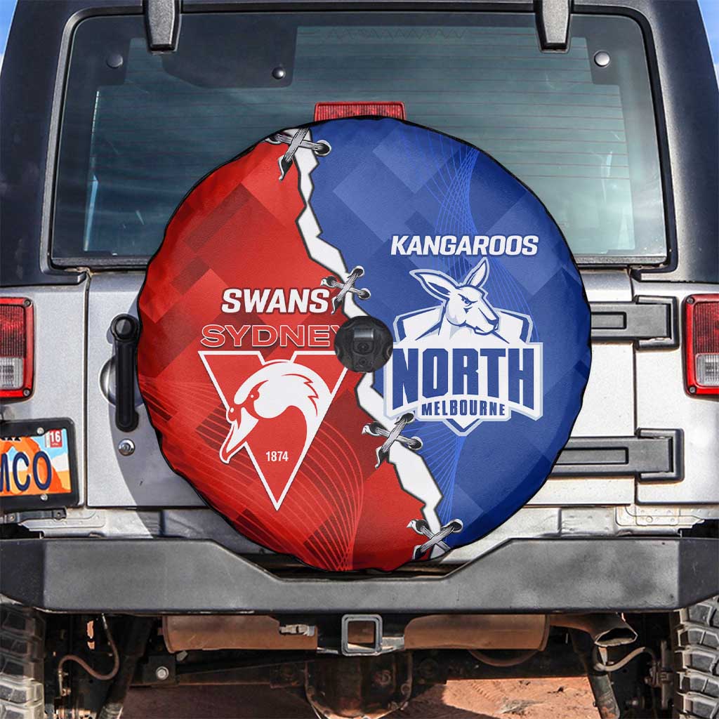Kangaroos and Swans Spare Tire Cover Dynamic Sporty Version