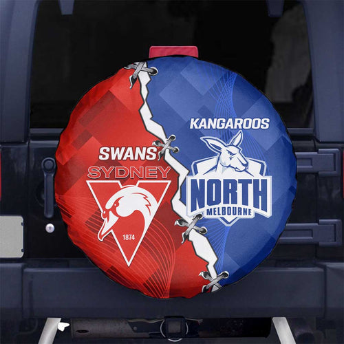 Kangaroos and Swans Spare Tire Cover Dynamic Sporty Version