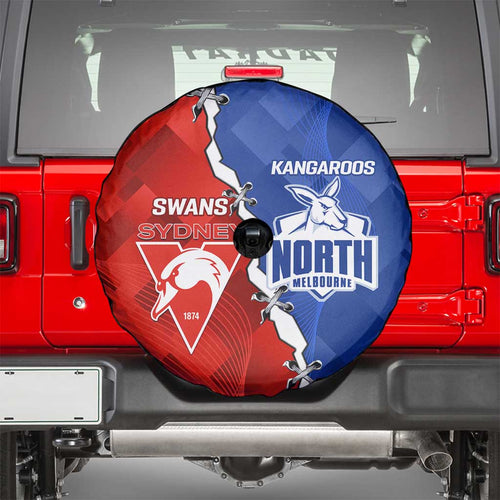 Kangaroos and Swans Spare Tire Cover Dynamic Sporty Version