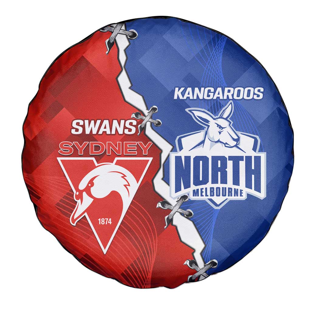 Kangaroos and Swans Spare Tire Cover Dynamic Sporty Version