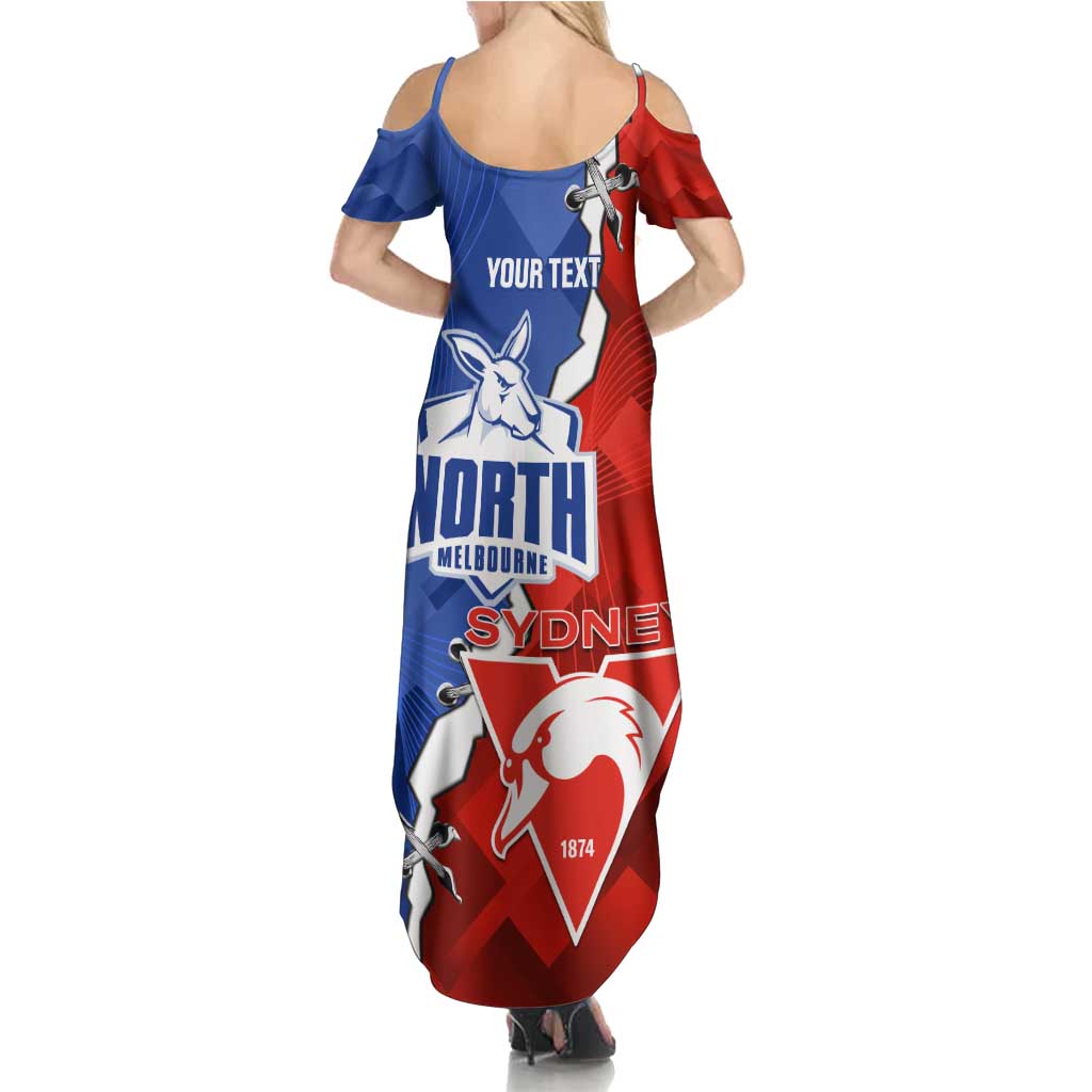 Personalised Kangaroos and Swans Summer Maxi Dress Dynamic Sporty Version