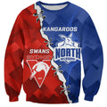 Personalised Kangaroos and Swans Sweatshirt Dynamic Sporty Version