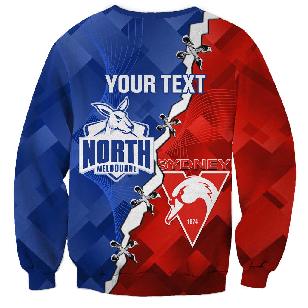 Personalised Kangaroos and Swans Sweatshirt Dynamic Sporty Version