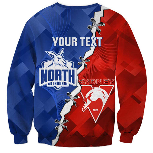 Personalised Kangaroos and Swans Sweatshirt Dynamic Sporty Version