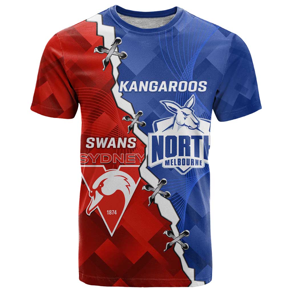 Personalised Kangaroos and Swans T Shirt Dynamic Sporty Version