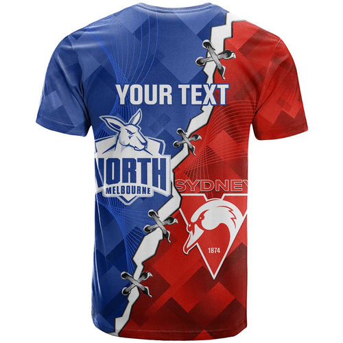 Personalised Kangaroos and Swans T Shirt Dynamic Sporty Version