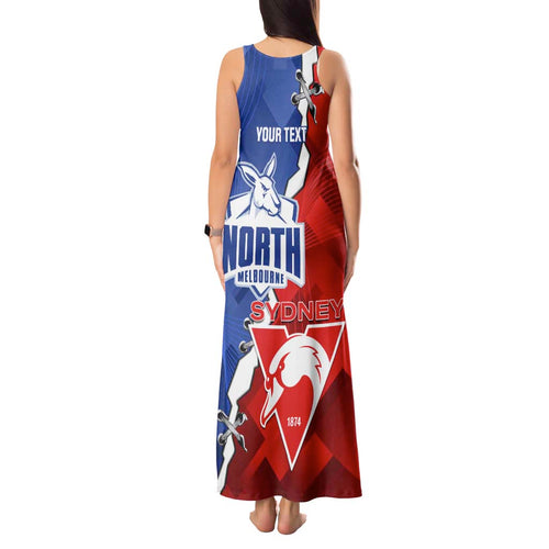 Personalised Kangaroos and Swans Tank Maxi Dress Dynamic Sporty Version
