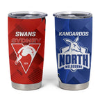 Kangaroos and Swans Tumbler Cup Dynamic Sporty Version