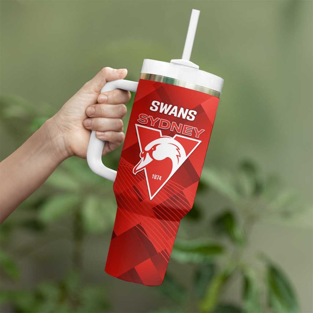 Kangaroos and Swans Tumbler With Handle Dynamic Sporty Version