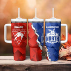 Kangaroos and Swans Tumbler With Handle Dynamic Sporty Version