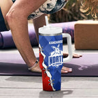 Kangaroos and Swans Tumbler With Handle Dynamic Sporty Version