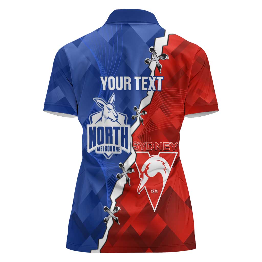Personalised Kangaroos and Swans Women Polo Shirt Dynamic Sporty Version