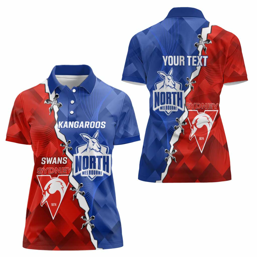 Personalised Kangaroos and Swans Women Polo Shirt Dynamic Sporty Version