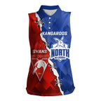 Personalised Kangaroos and Swans Women Sleeveless Polo Shirt Dynamic Sporty Version