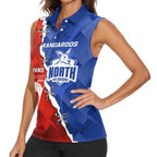 Personalised Kangaroos and Swans Women Sleeveless Polo Shirt Dynamic Sporty Version