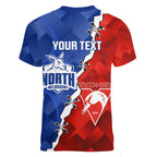 Personalised Kangaroos and Swans Women V-Neck T-Shirt Dynamic Sporty Version