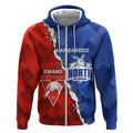 Personalised Kangaroos and Swans Zip Hoodie Dynamic Sporty Version