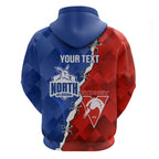 Personalised Kangaroos and Swans Zip Hoodie Dynamic Sporty Version