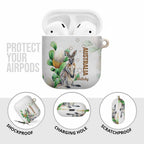 Australia Wallaby AirPods Case Yellow Banksia Watercolor Style - Aussie Hoodie
