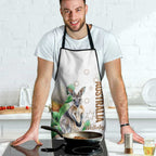 Australia Wallaby Apron Yellow Banksia Watercolor Style - Aussie Hoodie