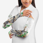 Australia Wallaby Arm Sleeves Yellow Banksia Watercolor Style - Aussie Hoodie