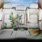Australia Wallaby Back Car Seat Cover Yellow Banksia Watercolor Style - Aussie Hoodie