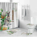 Australia Wallaby Bathroom Set Yellow Banksia Watercolor Style - Aussie Hoodie