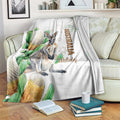 Australia Wallaby Blanket Yellow Banksia Watercolor Style - Aussie Hoodie