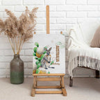 Australia Wallaby Canvas Wall Art Yellow Banksia Watercolor Style - Aussie Hoodie