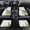 Australia Wallaby Car Mats Yellow Banksia Watercolor Style - Aussie Hoodie