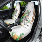 Australia Wallaby Car Seat Cover Yellow Banksia Watercolor Style - Aussie Hoodie