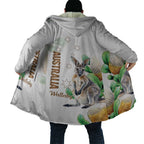 Australia Wallaby Cloak Yellow Banksia Watercolor Style - Aussie Hoodie